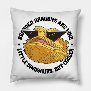 Bearded Dragon Funny Tiny Dinosaurs Pillow