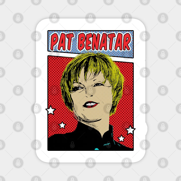 Pat Benatar Pop Art Comic Style Magnet by Flasher