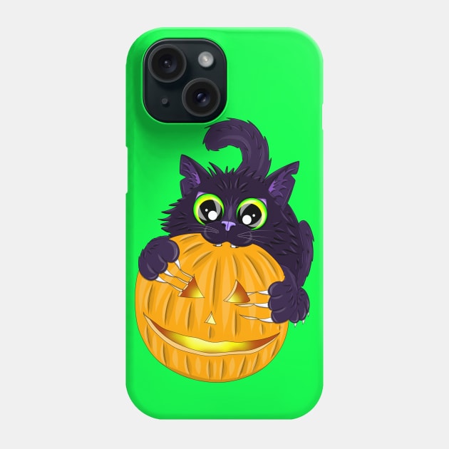 Halloween kitty Phone Case by MelanieJeyakkumar