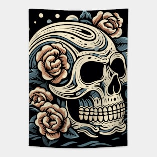 Skull- Full Tattoo Design 4 Tapestry