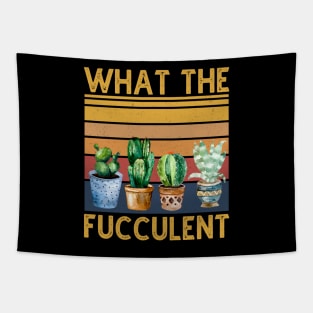 What The Fucculent Cactus Vintage Tapestry