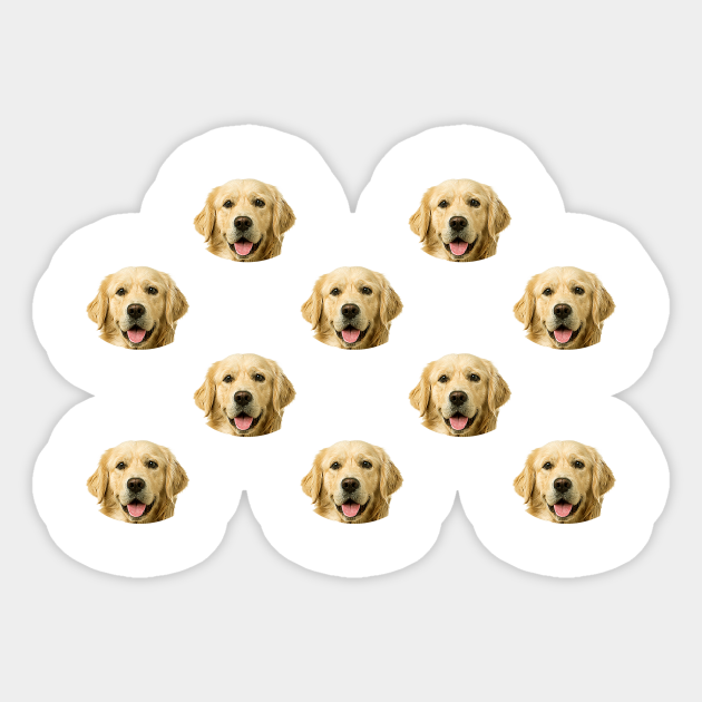 Golden Retriever Dog Funny Cute Golden Retriever Sticker Teepublic