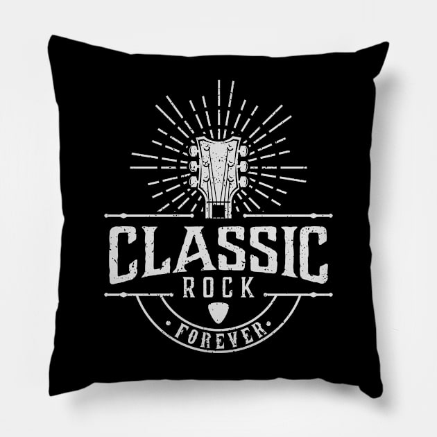 Classic Rock Forever // Vintage Rock Badge Pillow by SLAG_Creative