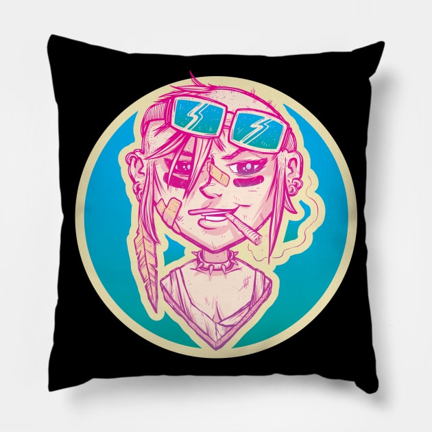 Tank Girl Pillow by Baddest Shirt Co.