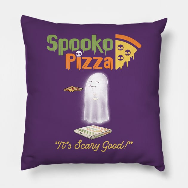 Spoke Pizza Stacked Logo Pillow by AJIllustrates