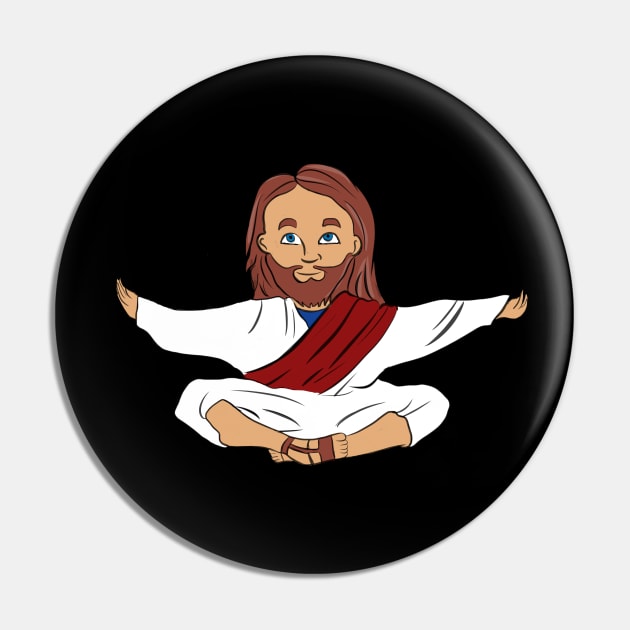 Jesus meditating Pin by cypryanus