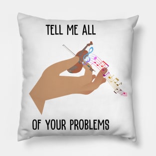 Tiny Violin FRONT & BACK in Color Pillow