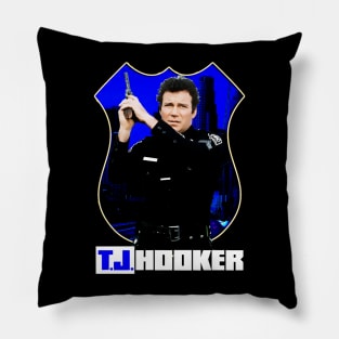 T J Hooker Inspired Cult TV Design Pillow