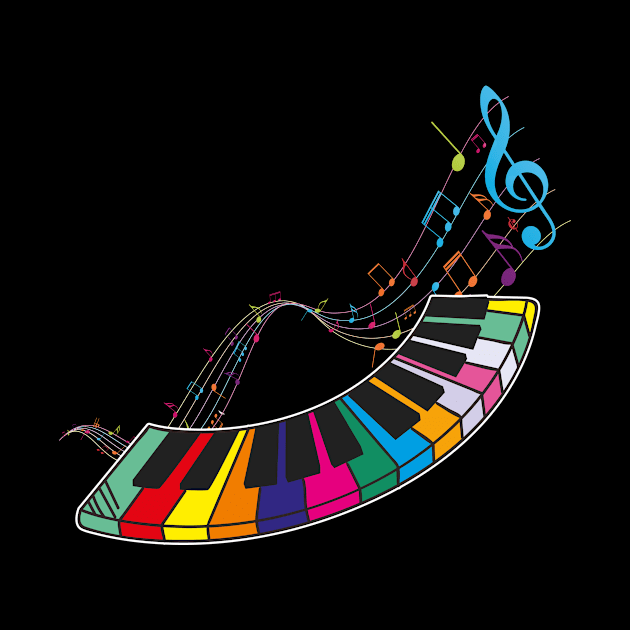 Colourful piano by Diannas