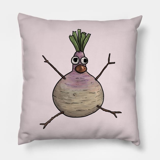 Chicken Run Turnip Pillow by Jewelia