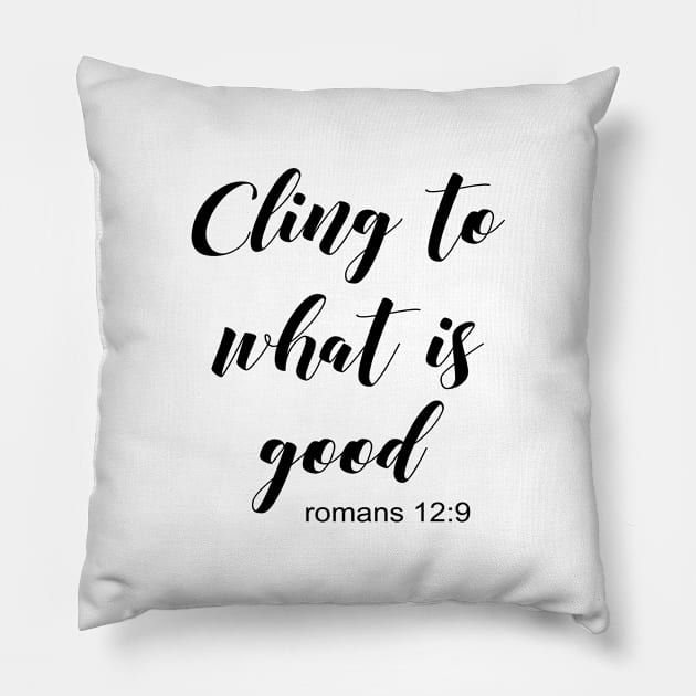 Romans 12 9 Pillow by Dhynzz