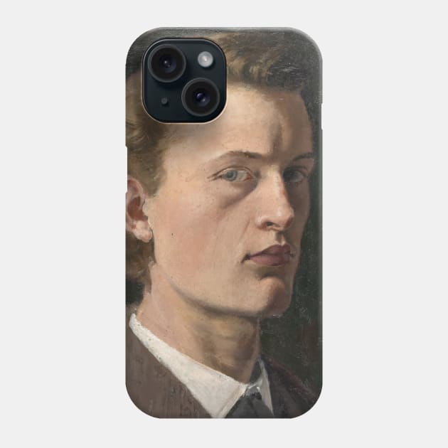 Self-Portrait by Edvard Munch Phone Case by Classic Art Stall