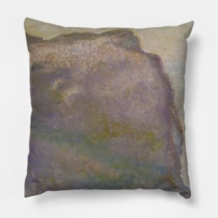 On the Cliff, at Petit Ailly by Claude Monet Pillow