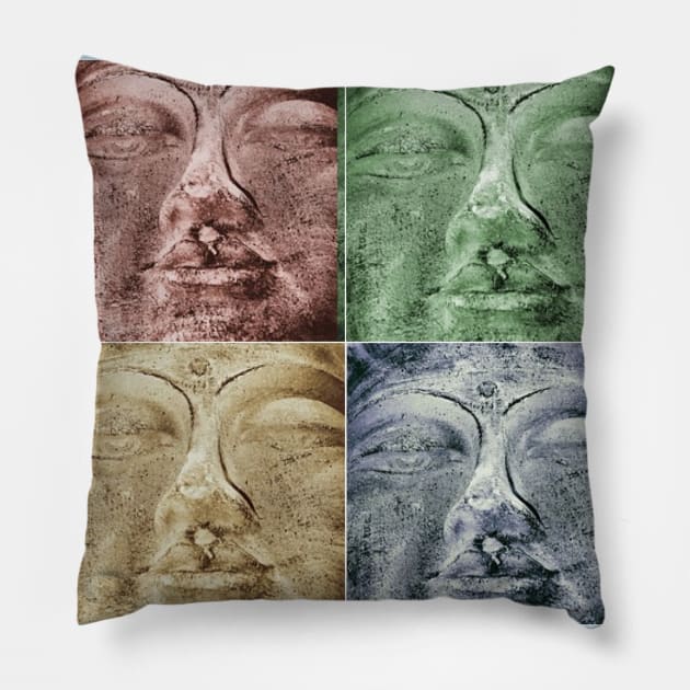 4 Faces Buddha Pillow by TheMonkeyKingArts