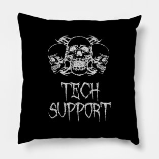 Tech Support Halloween Skulls Pillow