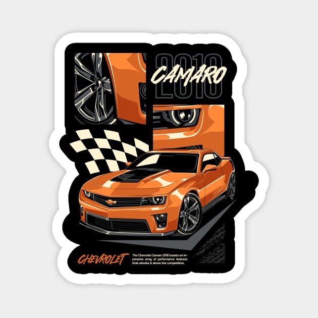 Retro Camaro 2010 Magnet by Harrisaputra