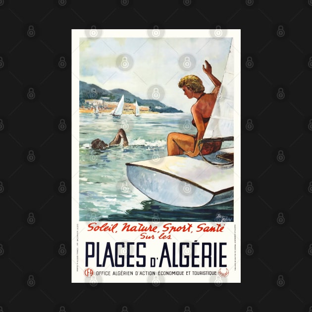 Plages d' Algerie, Travel Poster by BokeeLee