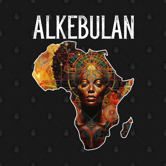 Shape Of Africa Map Alkebulan Melanin Gift T-Shirt by Merchweaver