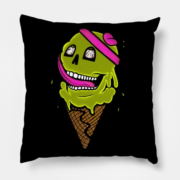 YELLOW Skull Cone Pillow by GraphicsByMichi