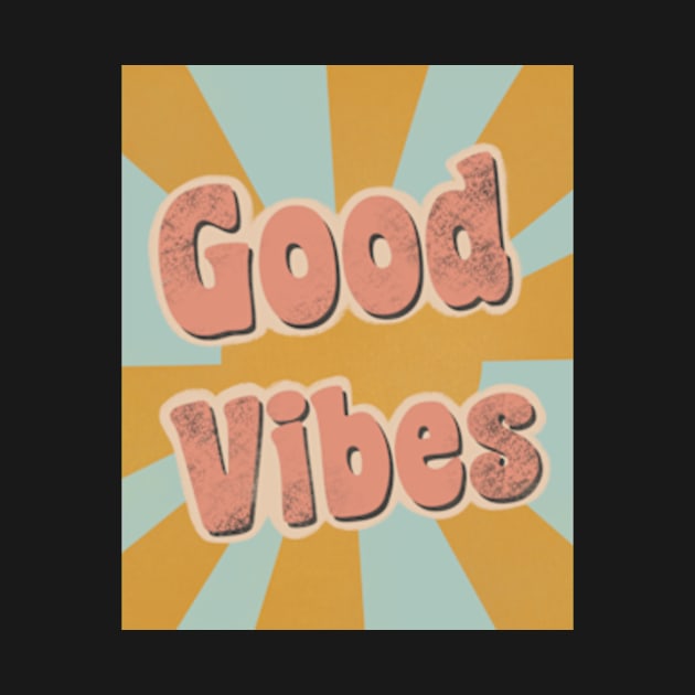 Good Vibes, Retro Quote, 60s Phrase, 70s design, Hippie saying by ChloesNook