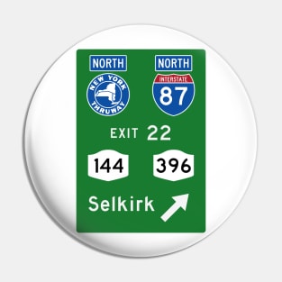 New York Thruway Northbound Exit 22: Selkirk Routes 144, 396 Pin