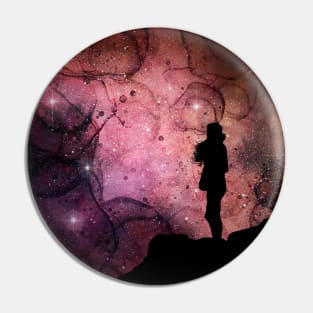 Galaxy Sky Woman Pin