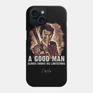 ✪ Magnum Force ✪ A good man always knows his limitations ➠ famous movie quote Phone Case