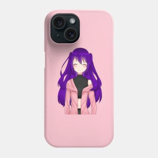 purple haired little girl Phone Case