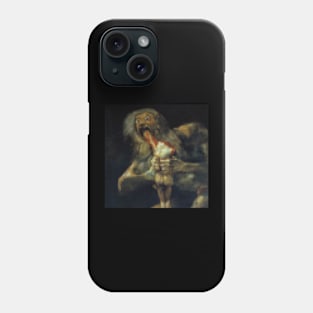 Pixelated Saturn Goya Painting Phone Case