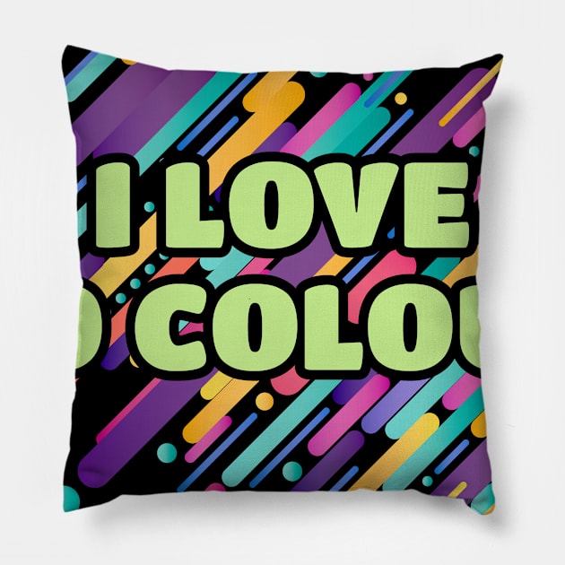 I Love to color Pillow by Lin Watchorn 