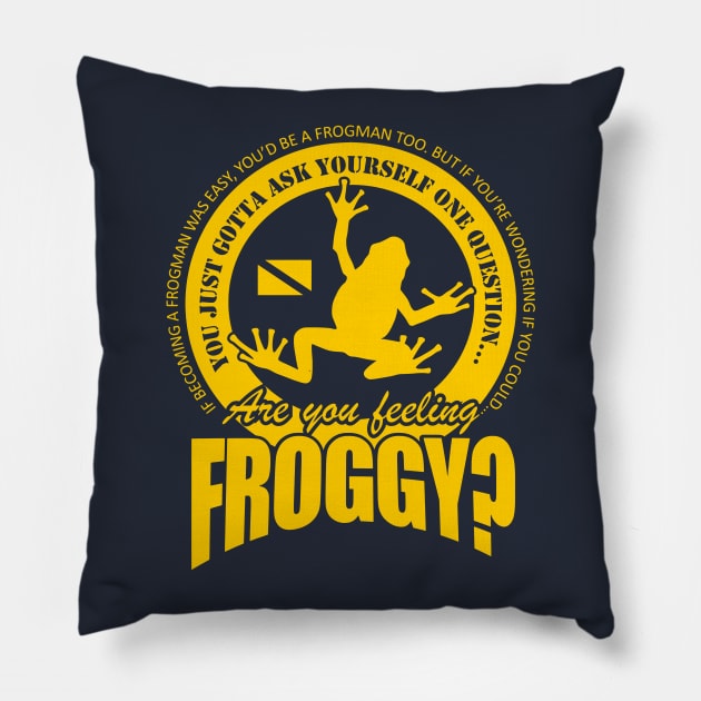 Frogman Scuba Diver Pillow by TCP