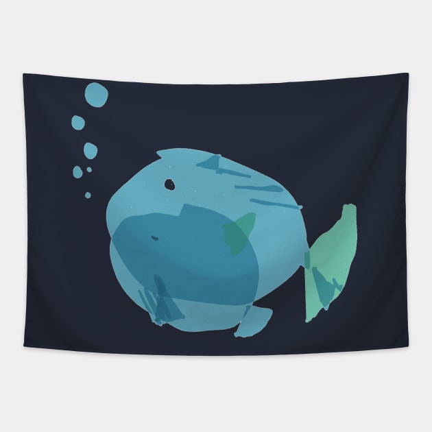 Baby and mom fish Tapestry by covostudio