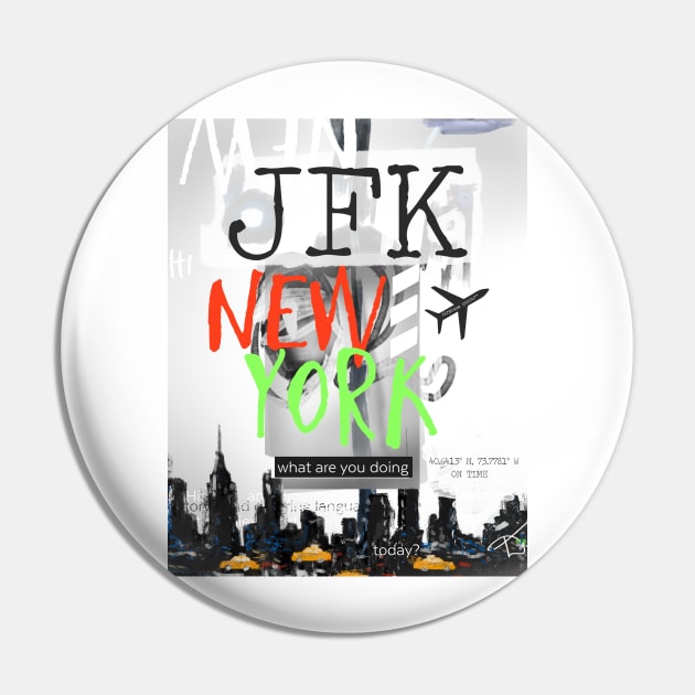 JFK New York collage Pin by Woohoo