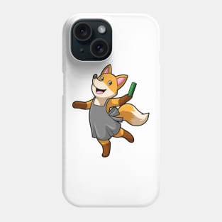 Fox as Hairdresser with Scissors Phone Case