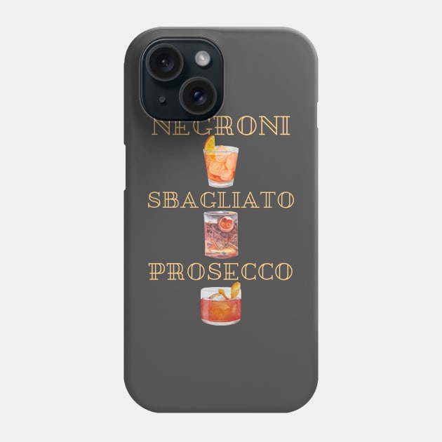 negroni sbagliato Phone Case by Moonwing