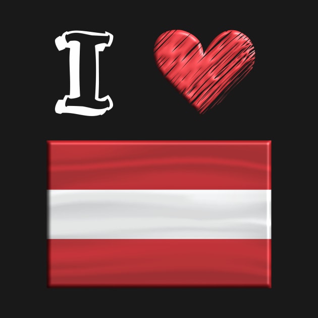 I love Flag from Austria by JG0815Designs