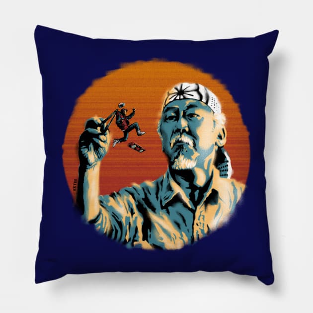 Mr. Miyagi & Marty McFly Pillow by KKTEE