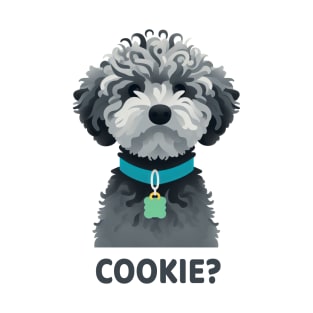 Cute curly haired dog wants a cookie T-Shirt