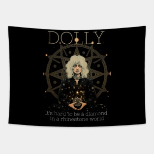 Dolly Parton Psychedelic Zen Meditation Tapestry