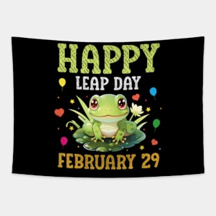 Cute Frog February 29th Leap Day 2024 Tapestry