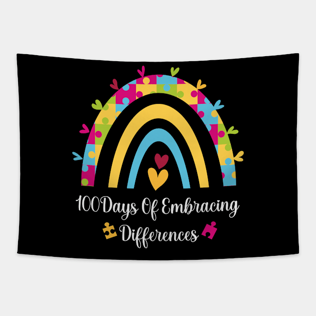 100 Days Of Embracing Differences Special Education Teacher Tapestry by Uniqueify