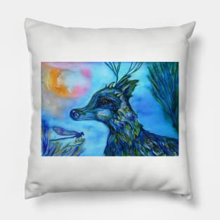 Deer Dragon Fairy Creature Pillow