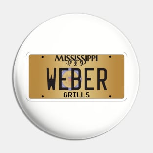 Mississippi custom Weber vanity license plate Pin