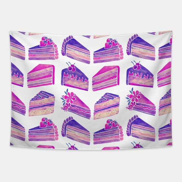 Unicorn Cake Slices Tapestry by CatCoq