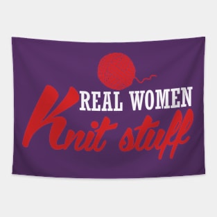 Real women knit stuff (white) Tapestry