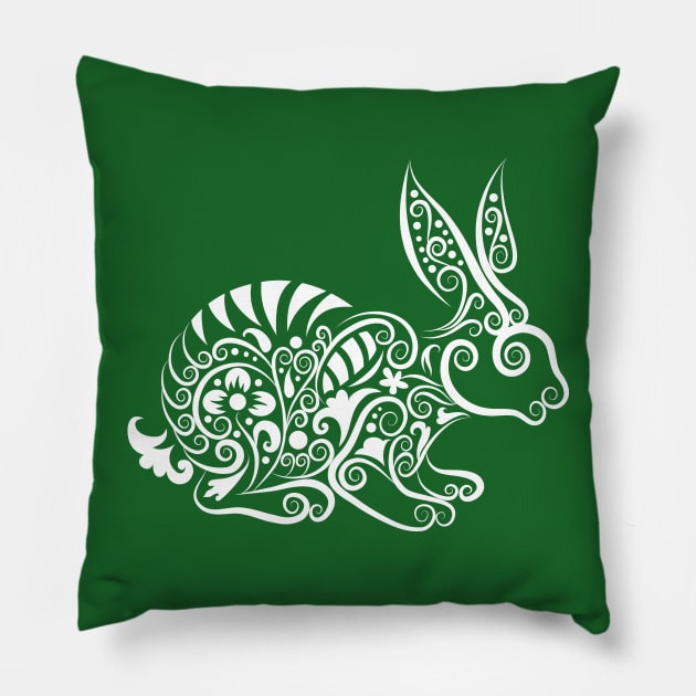 Rabbit Pattern Pillow by tsign703