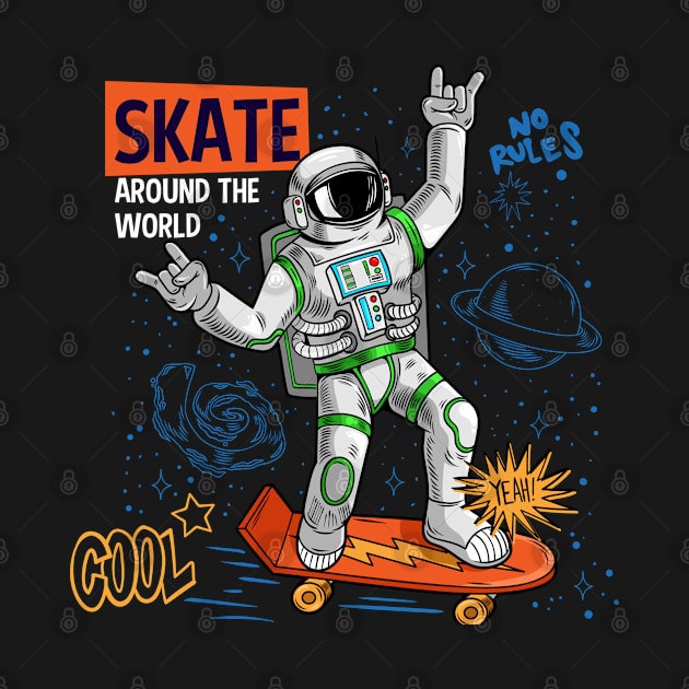 astronaut surf out of the world by Mako Design 