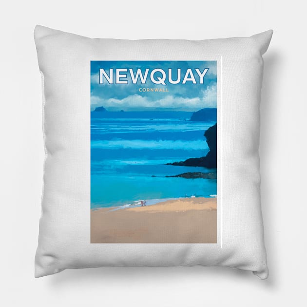 Newquay Cornwall Pillow by markvickers41