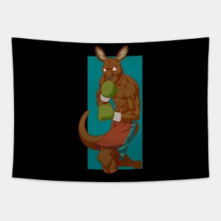 With boxing gloves - cartoon kangaroo boxer Tapestry