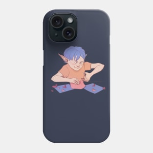 Lovely Elf Making Postcards Phone Case